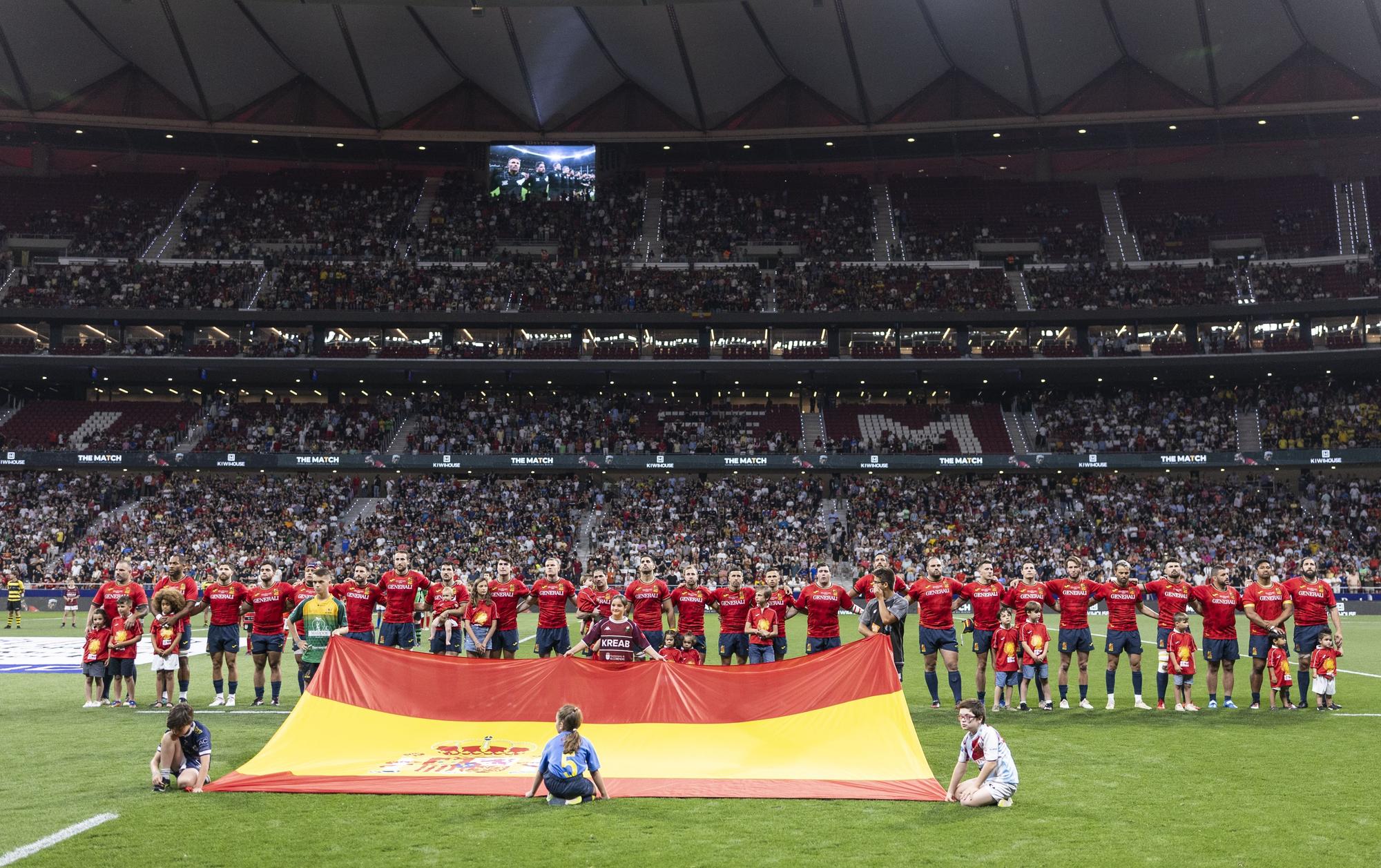 Partido entre España y los All Blacks en el Metropolitano