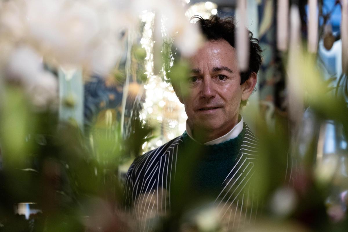 Manuel Azcona, antes de la entrevista con este diario.