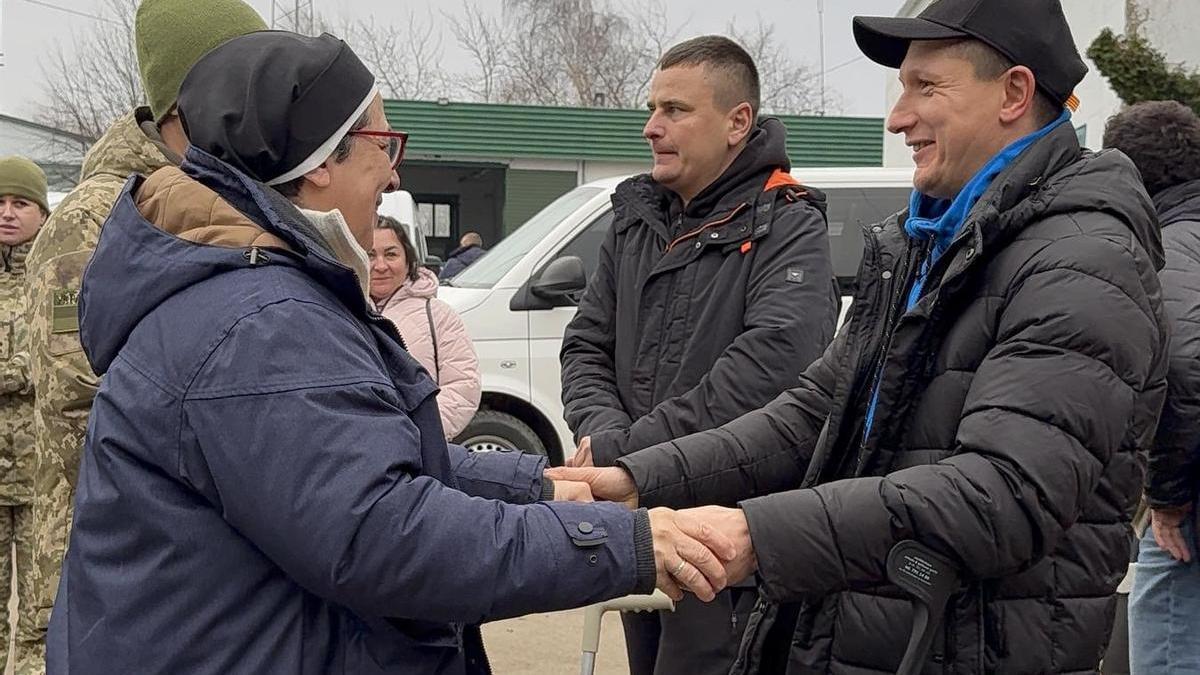 Caram amb els soldats ferits retornats a Ucraïna després de passar per hospitals de Catalunya