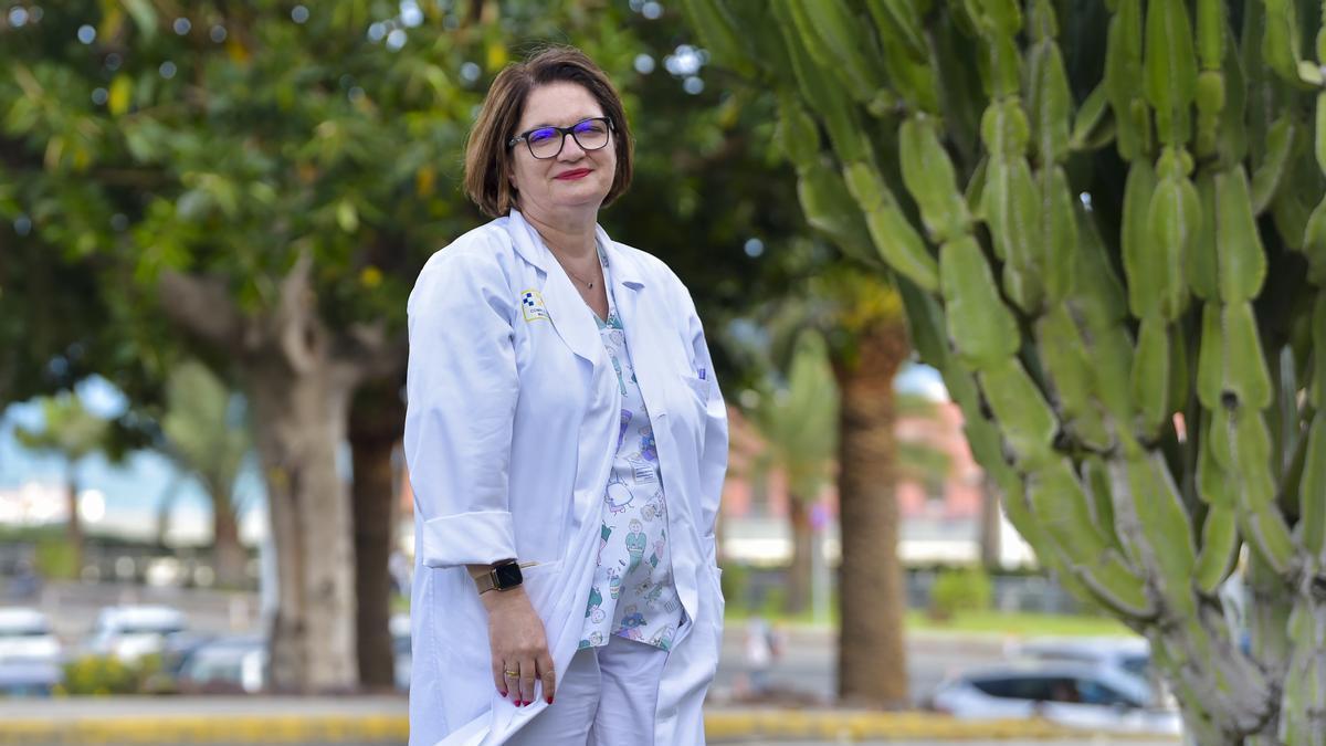 La doctora Svetlana Pavlovic, este martes, en el Hospital Universitario Materno Infantil de Canarias.