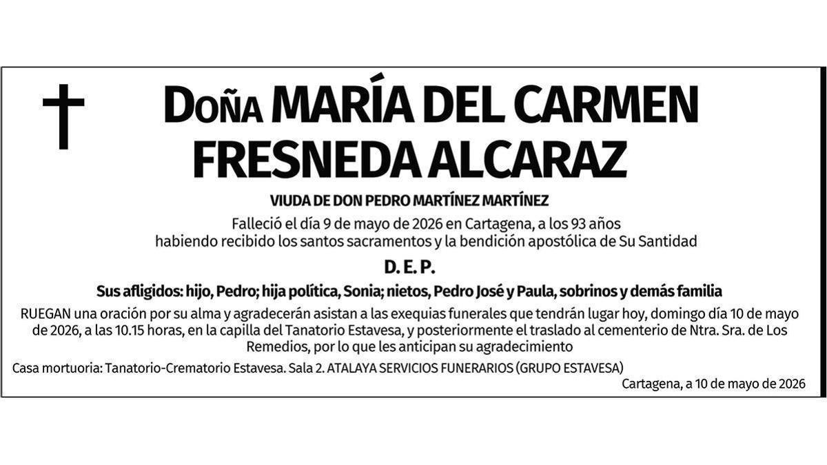 Dª María del Carmen Fresneda Alcaraz