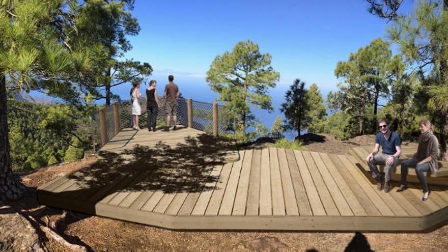 El mirador que se abra en Tamadaba permitirá observar Faneque y La Aldea