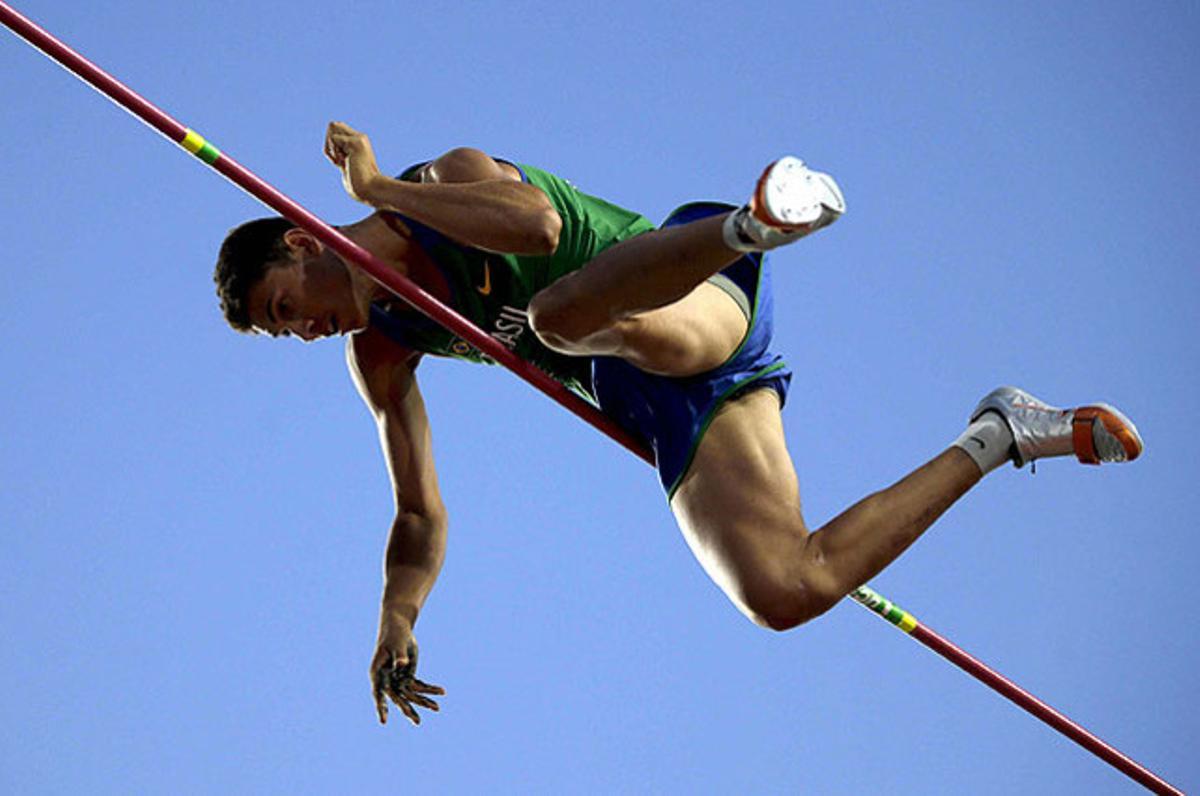 El brasiler Thiago Braz da Silva, proclamat dijous campió del món júnior de salt amb perxa, als Mundials d’atletisme júnior, a Barcelona.