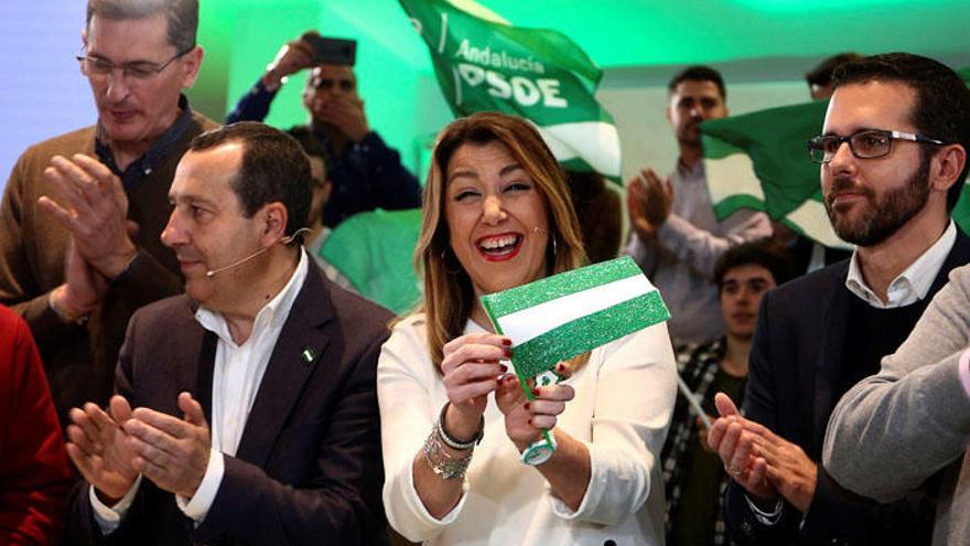 Susana Díaz interviene en el acto del PSOE por el Día de Andalucía.