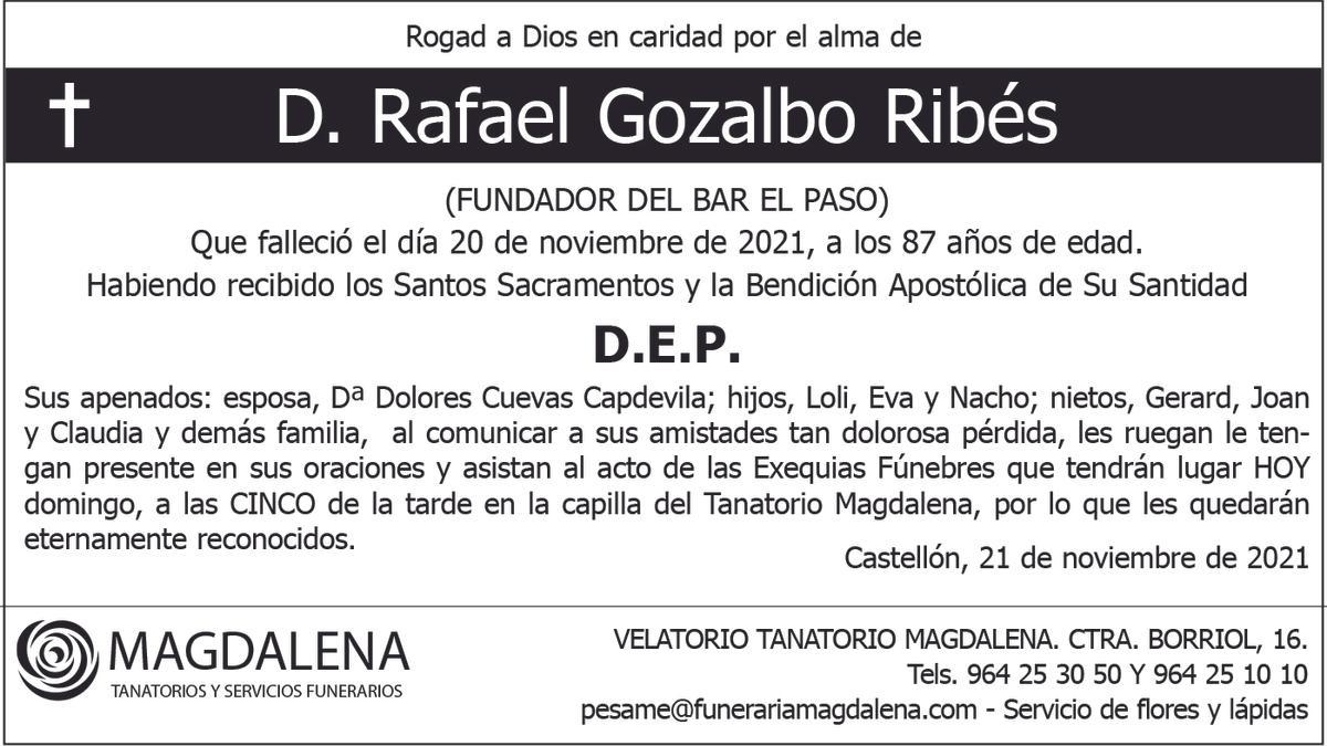 D. Rafael Gozalbo Ribés