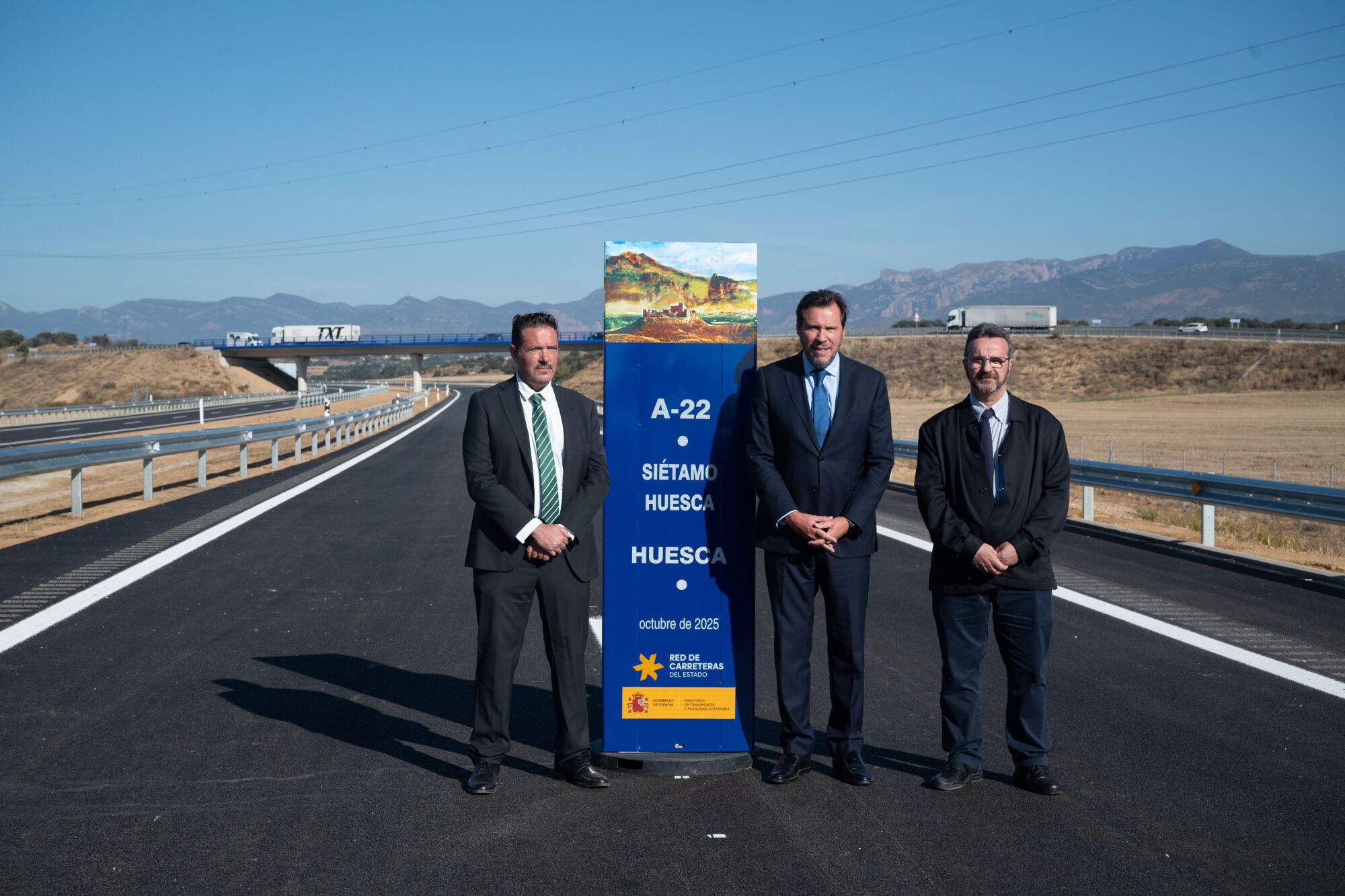 Inauguración del tramo de la A-22 entre Huesca y Siétamo