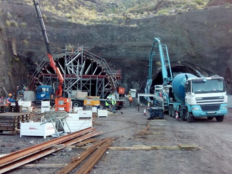 Obras de la Fase I de la nueva carretera de La Aldea