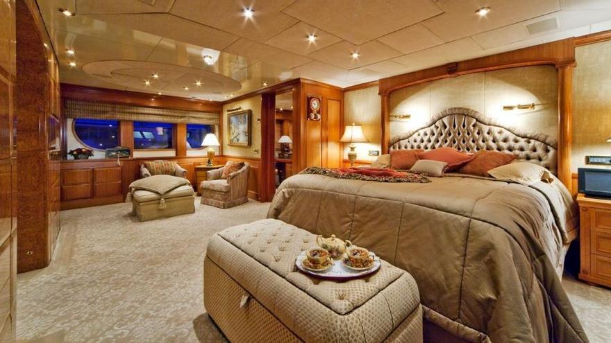 Una de las suites del yate Lady Anastasia