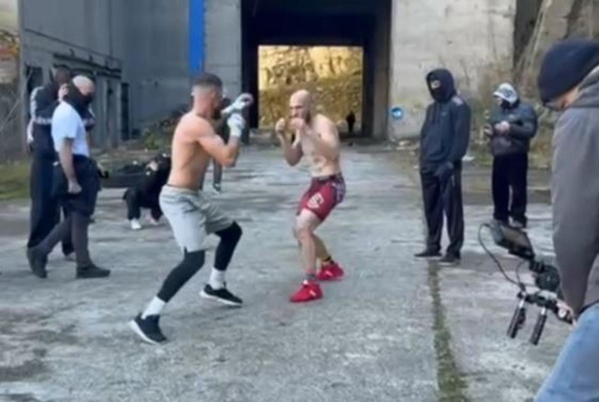 Imatge de les lluites que un dels assistents va penjar a les seves xarxes