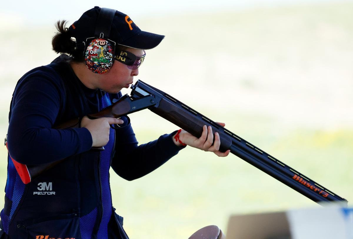 Paqui Muñoz, durante una competición.