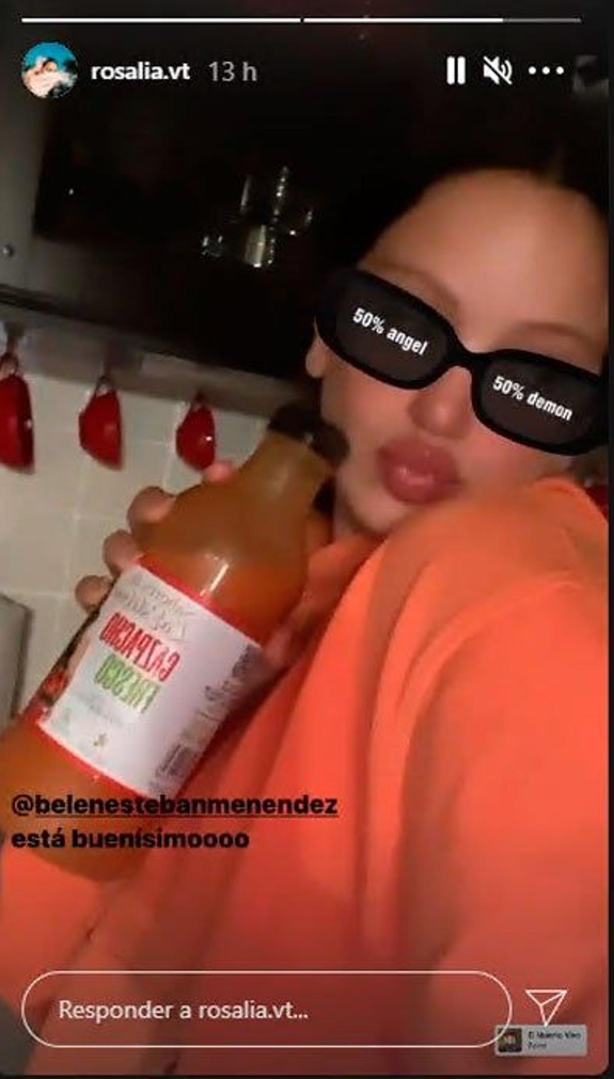 Rosalía y el gazpacho de Belén Esteban, un stories