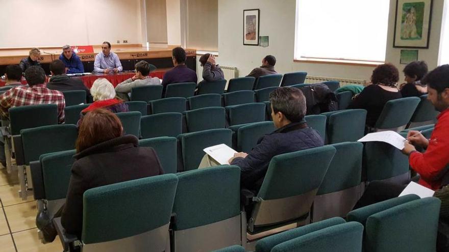 La reunión de los representantes del plan &quot;Leader&quot; del Alto Nalón, ayer por la mañana, en el Cidan.