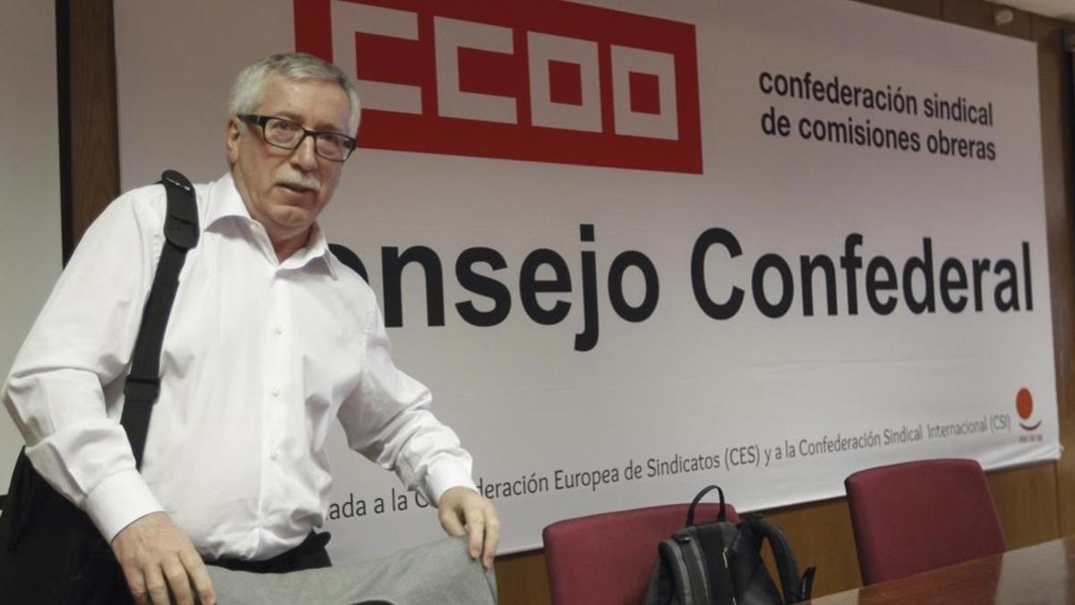 Ignacio Fernández Toxo, antes de anunciar que no opta a un tercer mandato en CCOO.