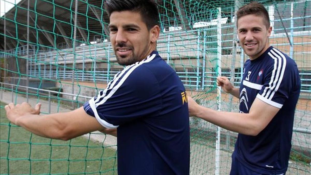 Nolito a la izquierda y Fontás a la derecha.