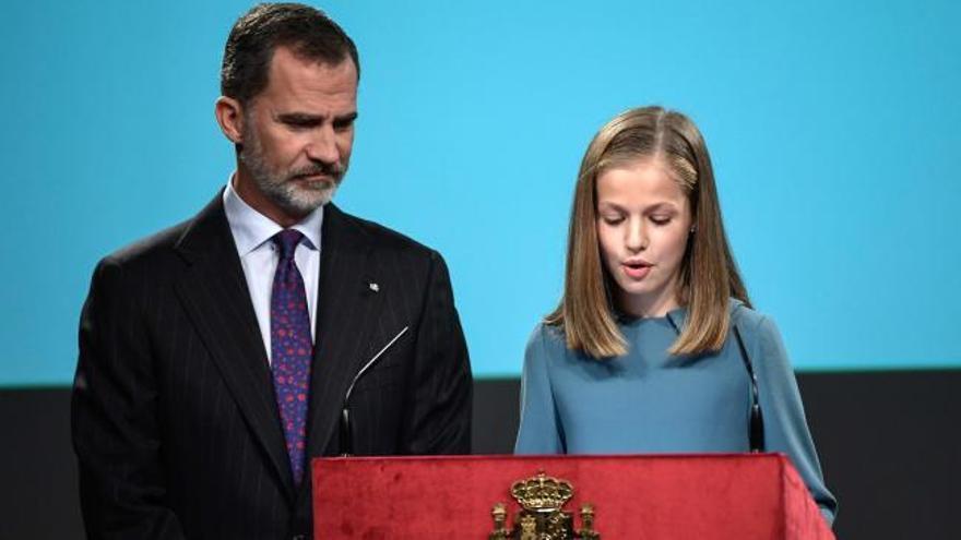 Primera intervención pública de la Princesa de Asturias