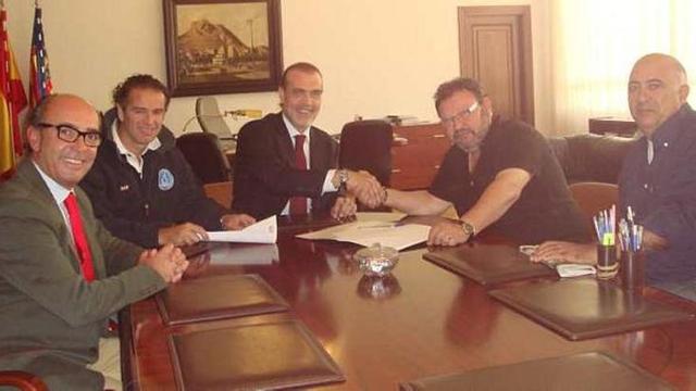 Miguel Campoy, presidente de la Autoridad Portuaria, junto a Tony Navarro