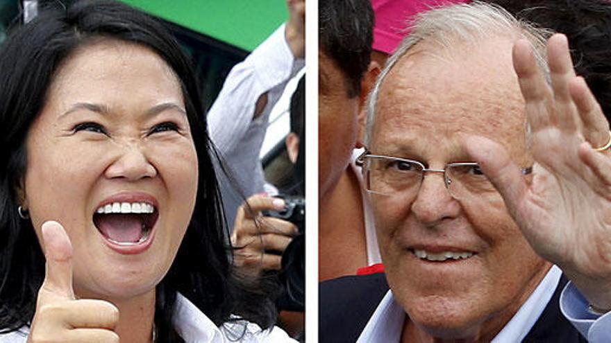 Keiko Fujimori y Pedro Pablo Kucyznski.