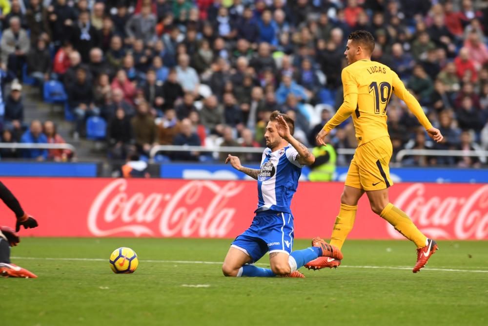 El Dépor cae en el descuento ante el Atlético