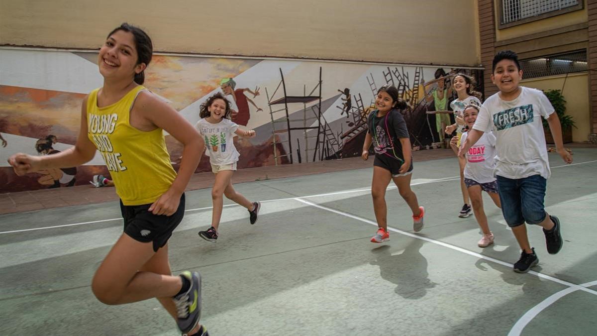 Casal de verano en la escuela Octavio Paz de Barcelona.