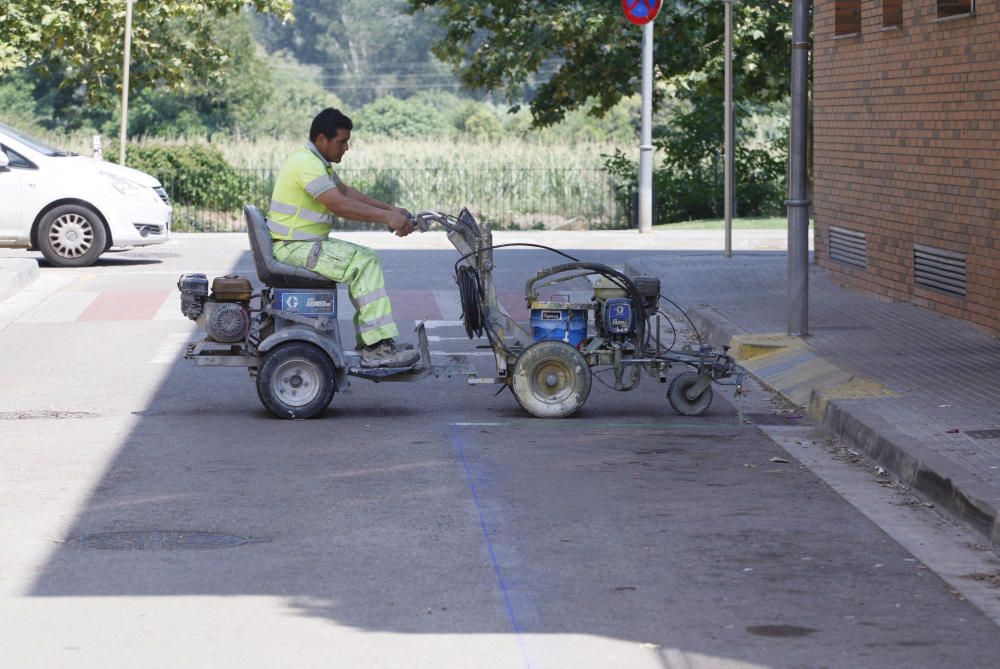 Preparació de les noves zones blaves i verdes de Salt