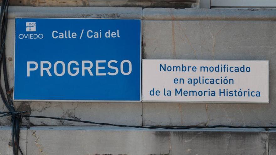 Nueva placa en la calle del Progreso