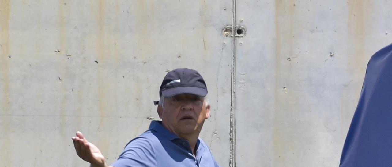 Juan Manuel Rodríguez, durante el partido de Las Palmas At. frente a El Ejido de esta temporada