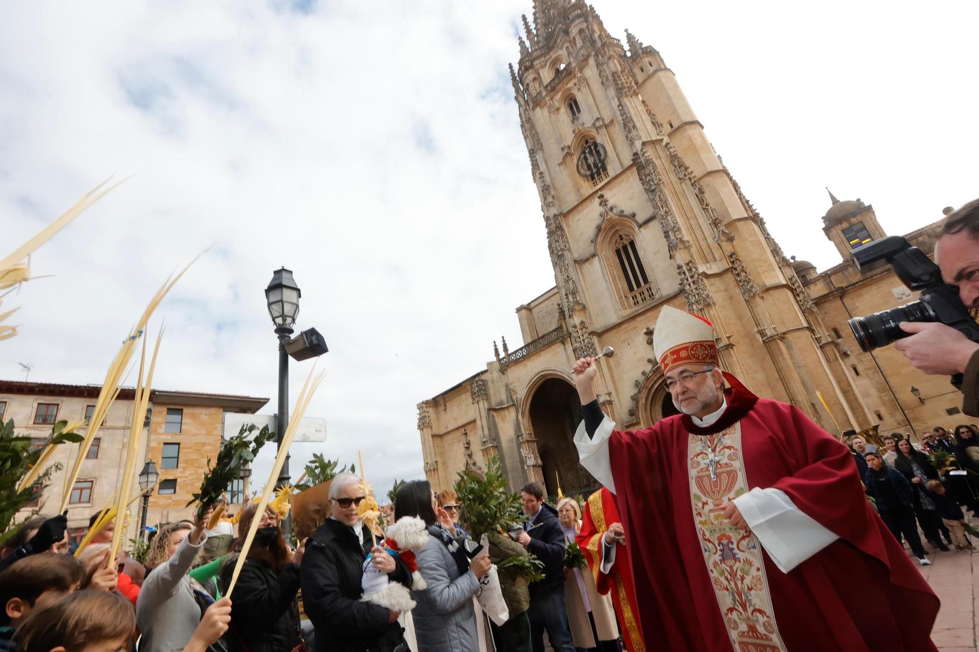 Procesión y bendición de las palmas en la Catedral.