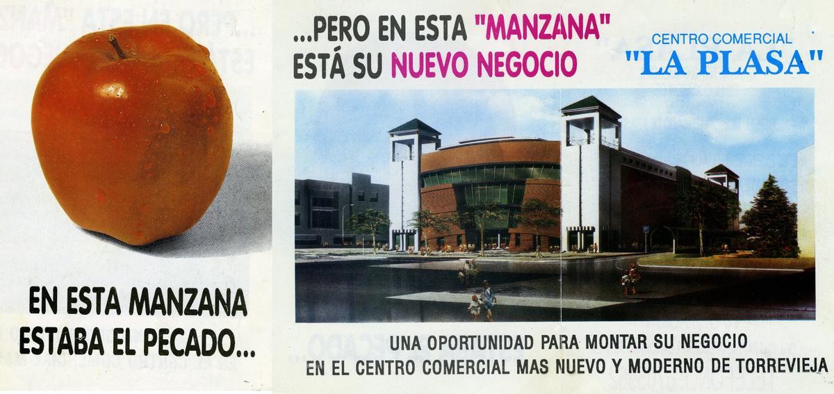 Publicidad del nuevo edificio de La Plasa en 1994