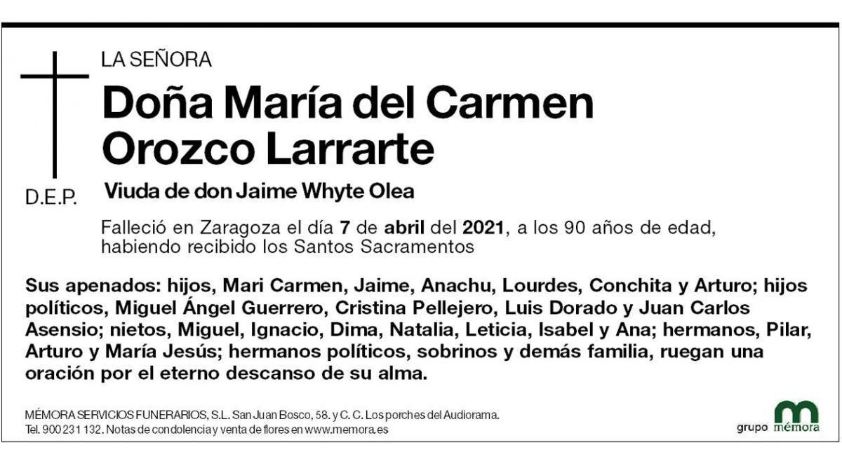 María del Carmen Orozco Larrarte