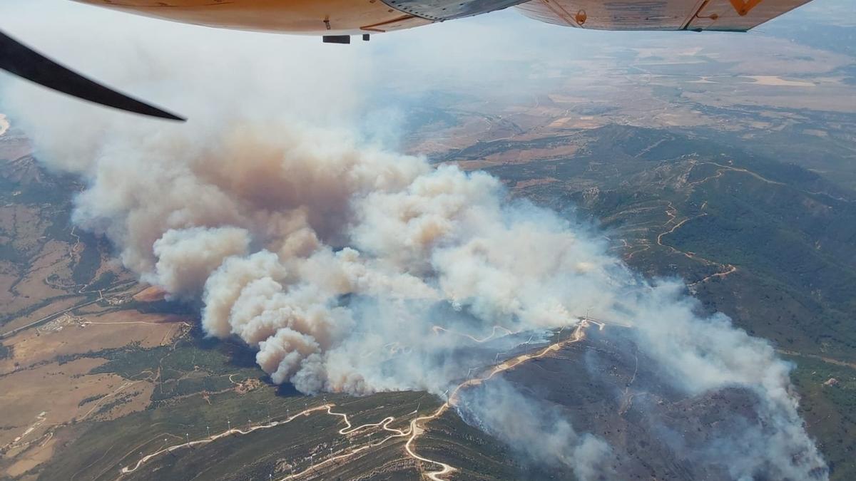 Imagen del incendio en Tarifa.