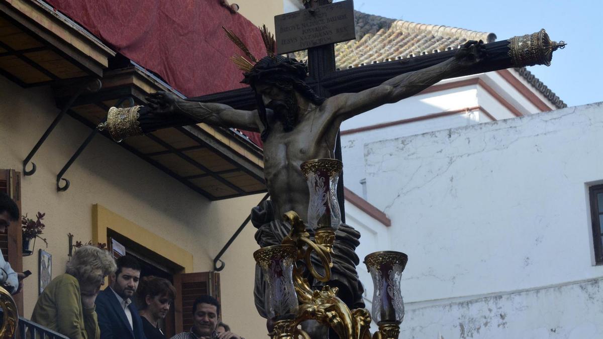 El Cristo del Buen Fin durante la estación de penitencia del pasado Miércoles Santo. / Manuel Gómez