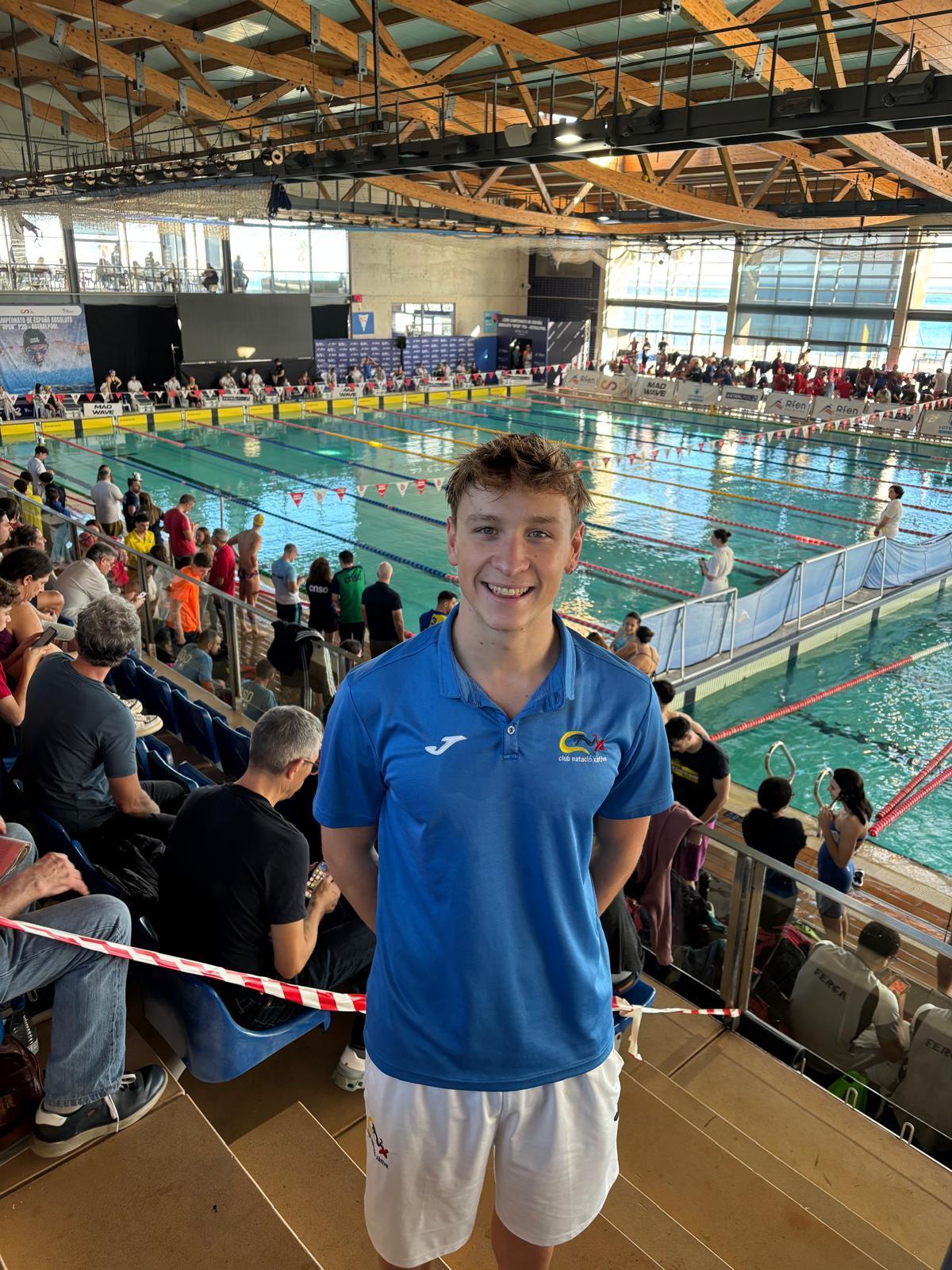 El nadador setabense Guillem Casenoves en el Campeonato de España, en Barcelona.