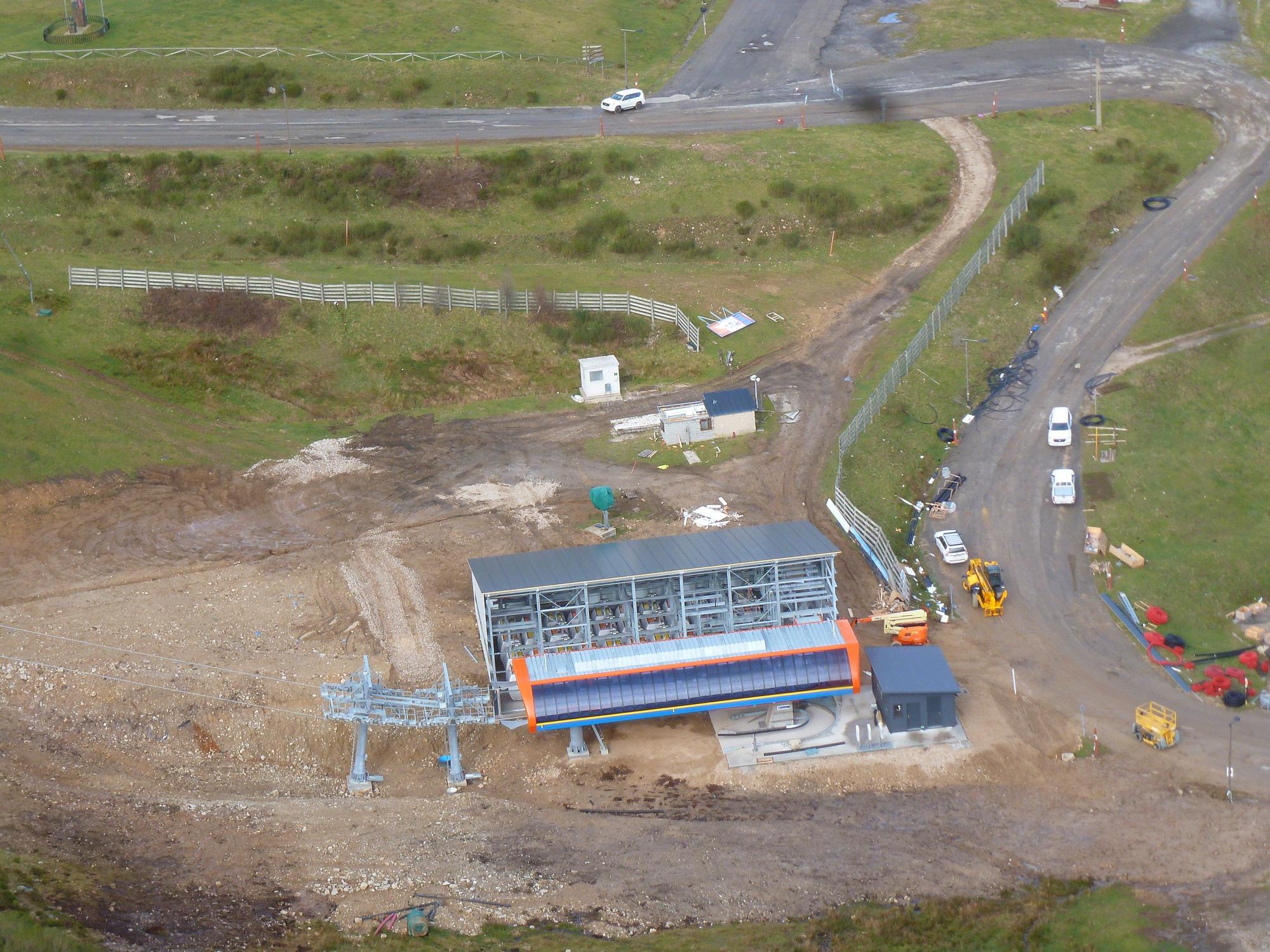 La estación de Pajares, a vista de pájaro.