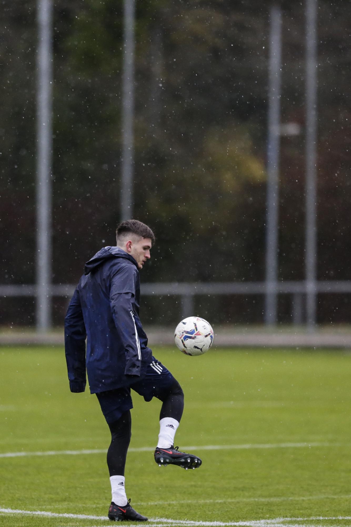 Entrenamiento del Oviedo tras empatar ante el Alcorcón