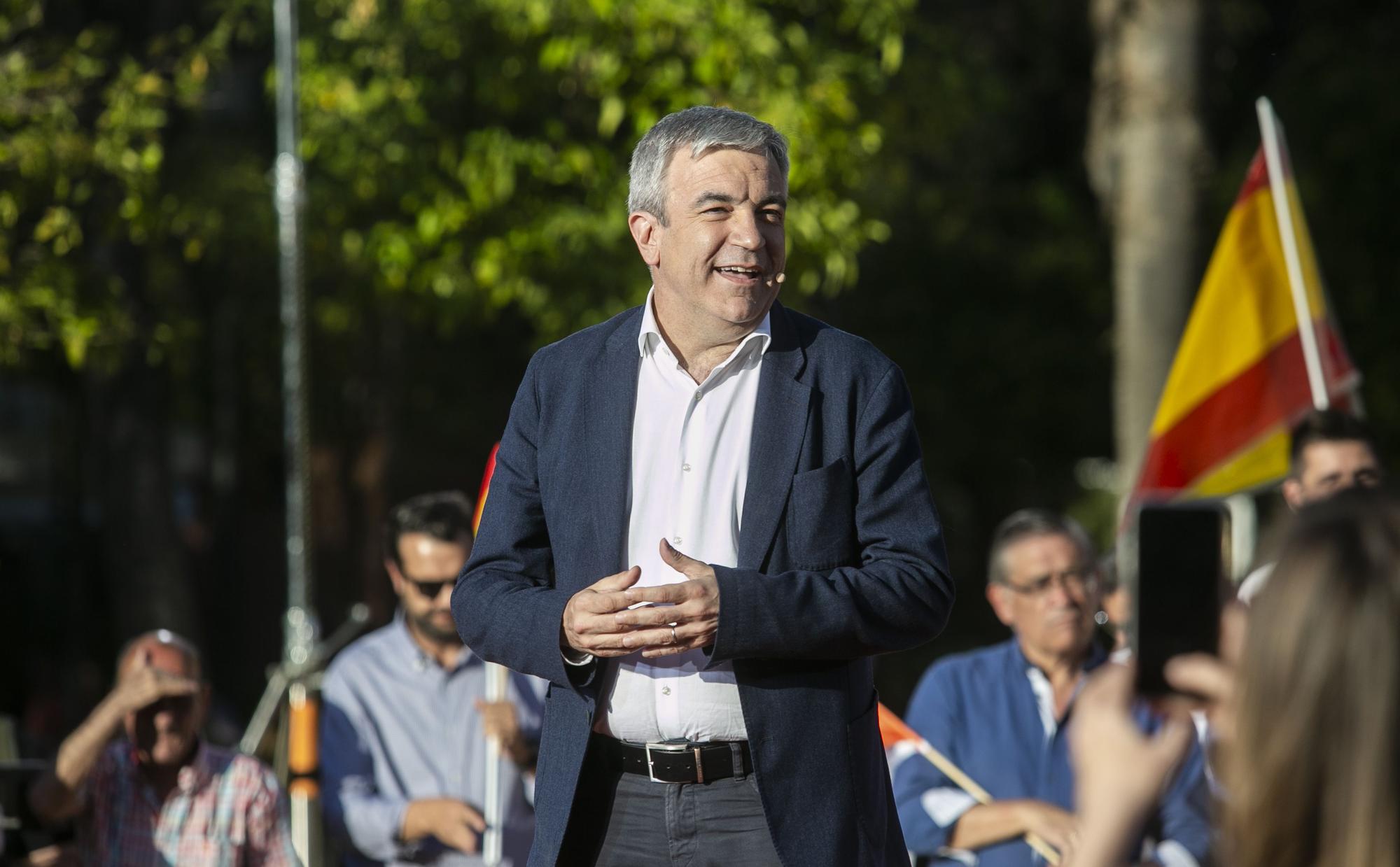 Luis Garicano en un acto de la campaña de 2019.