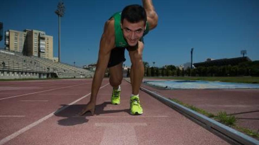 Daniel Andújar durante un entrenamiento en la pista del Tossal.