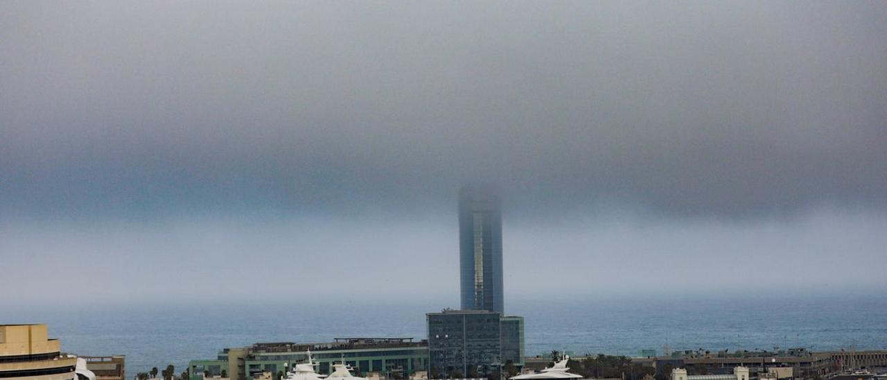 Episodio de contaminación en Barcelona el 23 de febrero de 2021.