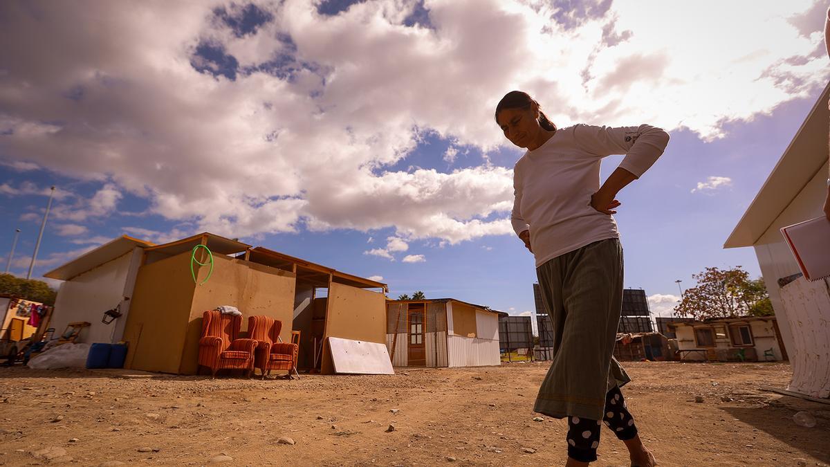 Una mujer en un asentamiento romano de Córdoba.