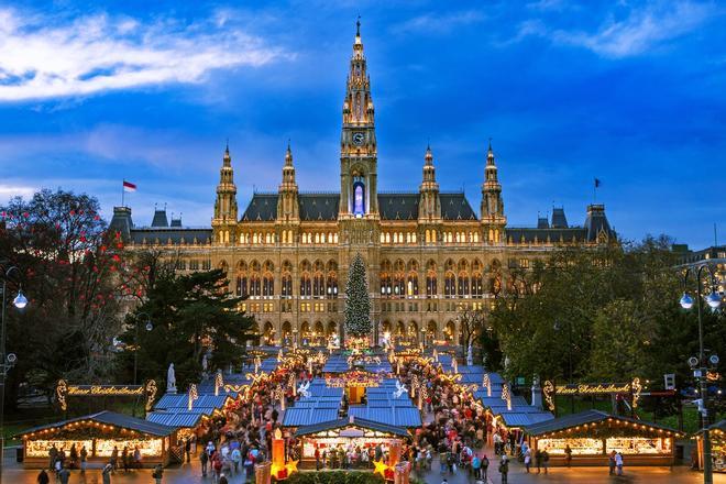 Viena, Austria, mercado navidad