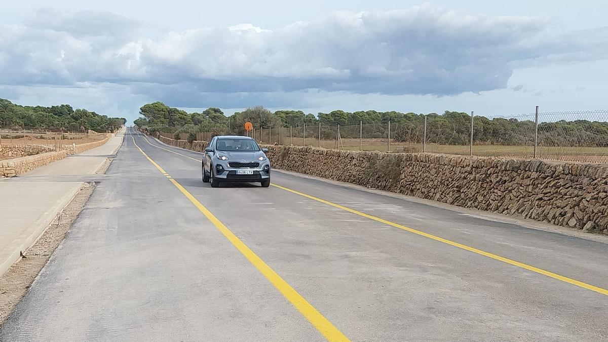 Carreteras en Mallorca: El Consell abre al tráfico de forma provisional la carretera de ses Salines a la Colònia de Sant Jordi