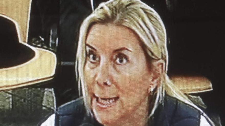 Isabel Jordán durante su comparecencia.