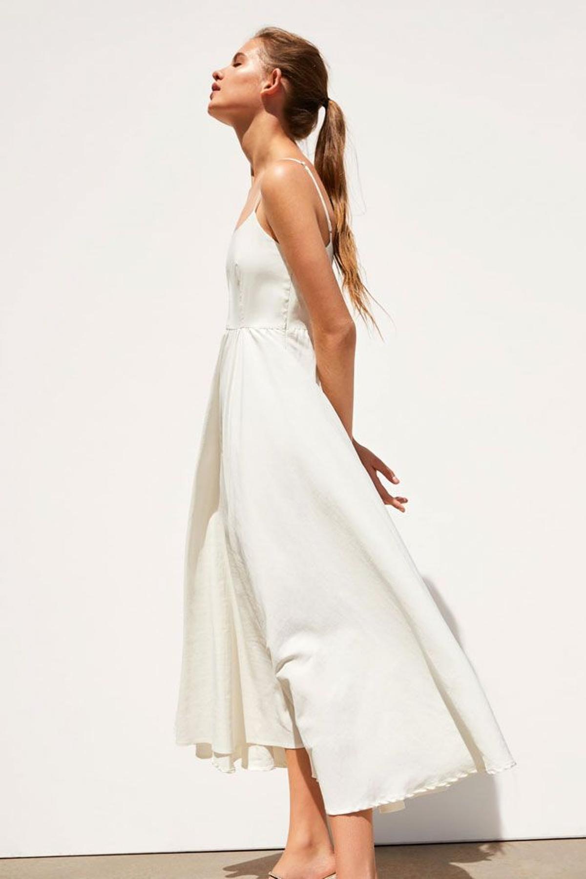 Vestido blanco de novia de Zara