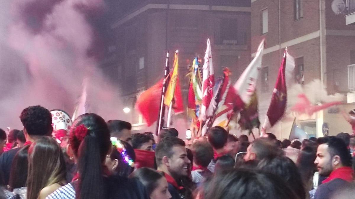Una noche de fiesta en la Semana Grande del pasado año.
