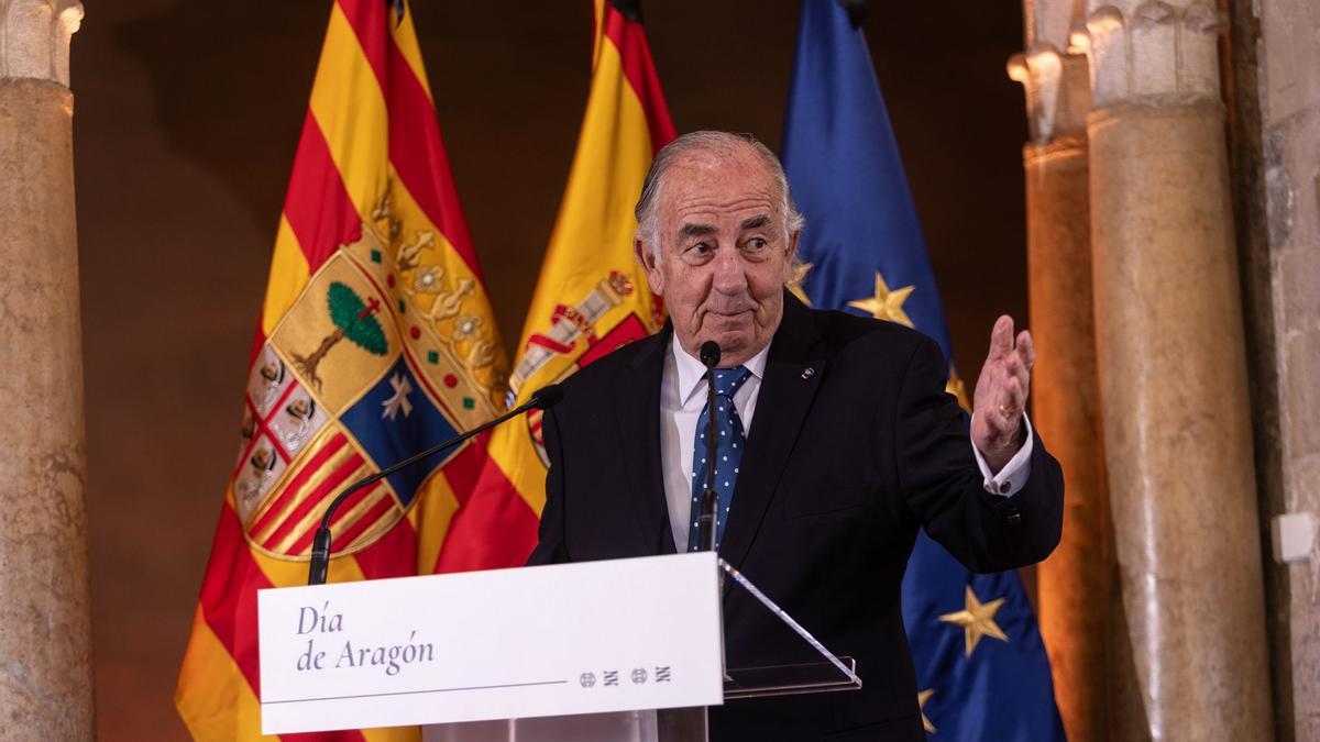 Amado Franco, este miércoles 23 de abril en el Palacio de la Aljafería.