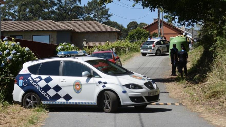 Varios agentes de Policía, en el lugar del suceso.