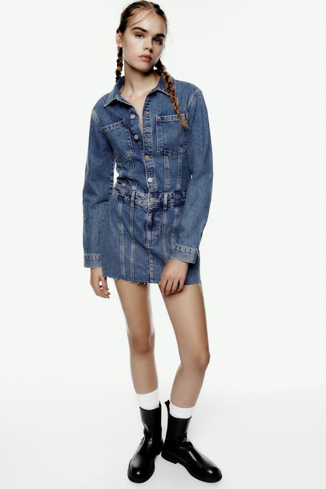 Vestido denim de Zara