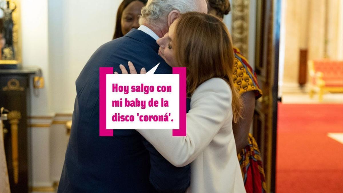 Geri Horner abraza al rey Carlos III