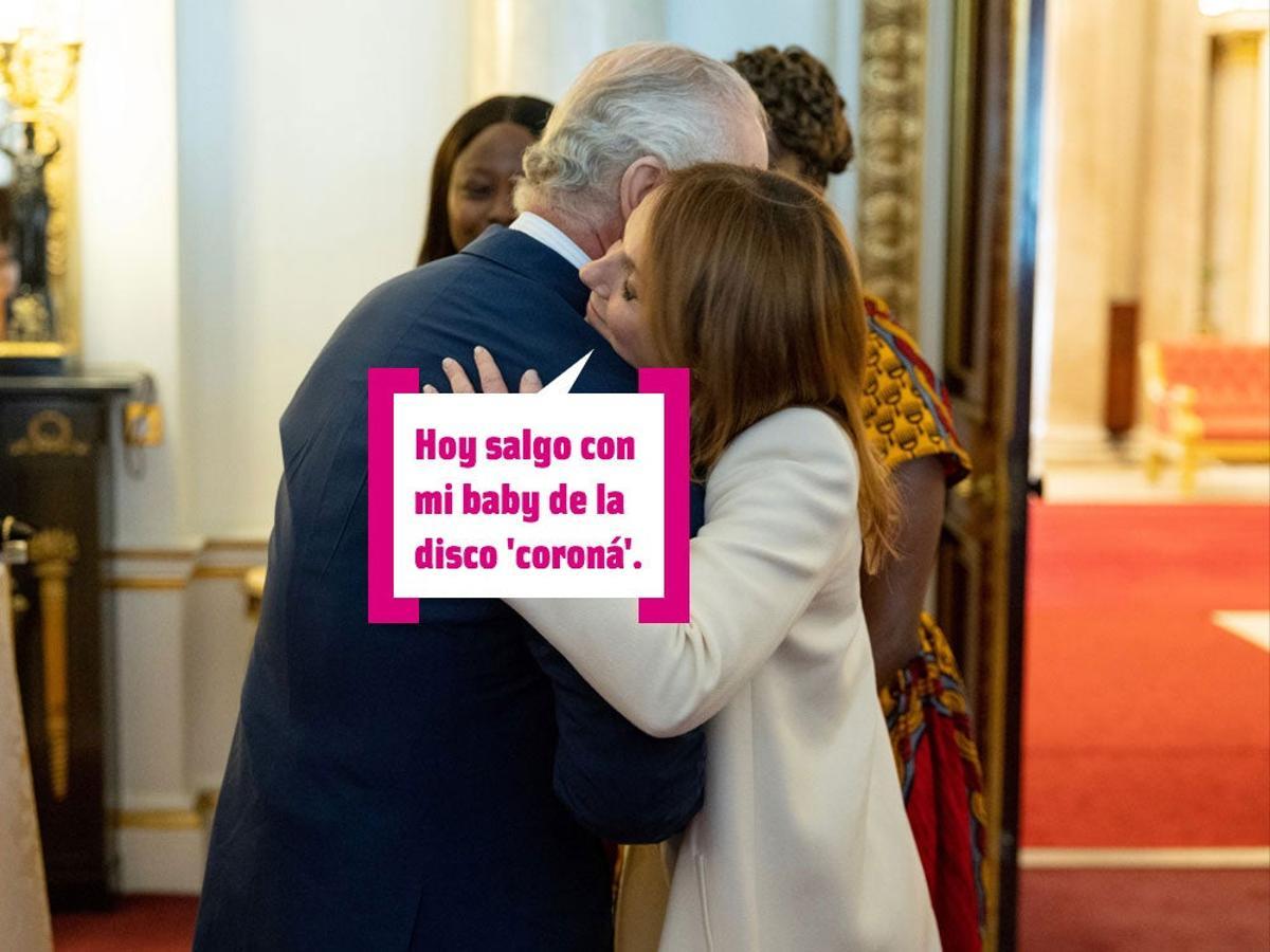 Geri Horner abraza al rey Carlos III