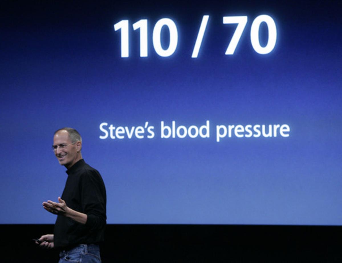 Steve Jobs desmenteix rumors sobre el seu mal estat de salut el 2008.