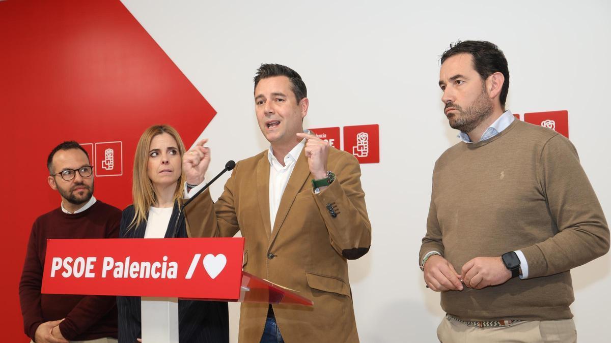 Comparecencia del PSOE hoy en Palencia.